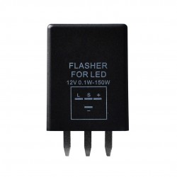 LED FLASHER (ΦΛΑΣΙΕΡΑ) 12V 0,1-150W 4 ΕΠΑΦΩΝ (L+-)  mTECH - 1 Τεμ. Διακόπτες Ρελέ