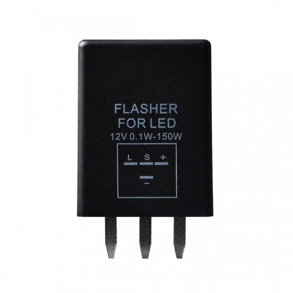 LED FLASHER (ΦΛΑΣΙΕΡΑ) 12V 0,1-150W 4 ΕΠΑΦΩΝ (L+-)  mTECH - 1 Τεμ. Διακόπτες Ρελέ