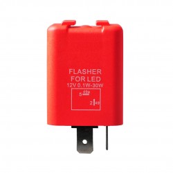 LED FLASHER (ΦΛΑΣΙΕΡΑ) 2 ΕΠΑΦΩΝ (L+-) 30x30x30mm M-TECH - 1ΤΕΜ. Διακόπτες Ρελέ