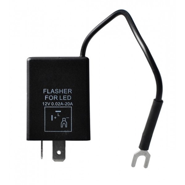 LED FLASHER (ΦΛΑΣΙΕΡΑ) 8 ΕΠΑΦΩΝ (L+-) 30x30x30mm  M-TECH - 1ΤΕΜ. Διακόπτες Ρελέ