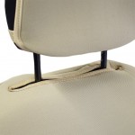 ΗΜΙΚΑΛΥΜΜΑΤΑ ΚΑΘΙΣΜΑΤΩΝ BUCKET RECARO ΜΠΕΖ ΜΕ ΥΠΟΔΟΧΗ ΠΡΟΣΚΕΦΑΛΟΥ ΜΕ VELCRO ΚΑΙ ΠΡΟΣΚΕΦΑΛΑ (2 ΤΕΜ.) Μπροστινά Καλύμματα