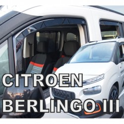 ΑΝΕΜΟΘΡΑΥΣΤΕΣ ΓΙΑ CITROEN BERLINGO III/PEUGEOT RIFTER/OPEL COMBO E 4D/5D LOV 2018+ ΣΕΤ ΑΥΤΟΚΙΝΗΤΟΥ ΑΠΟ ΕΥΚΑΜΠΤΟ ΦΙΜΕ ΠΛΑΣΤΙΚΟ HEKO - 4 ΤΕΜ. ΑΝΕΜΟΘΡΑΥΣΤΕΣ