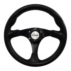 ΤΙΜΟΝΙ BARCHETTA EVO - ΜΑΥΡΟ ΟΙΚΟΛΟΓΙΚΟ ΔΕΡΜΑ 320mm Τιμόνια