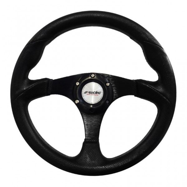 ΤΙΜΟΝΙ BARCHETTA EVO - ΜΑΥΡΟ ΟΙΚΟΛΟΓΙΚΟ ΔΕΡΜΑ 320mm Τιμόνια