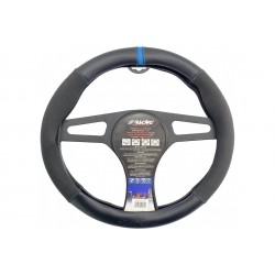 ΚΑΛΥΜΜΑ ΤΙΜΟΝΙΟΥ SPORTY CARBON LOOK ΜΑΥΡΟ/ΜΠΛΕ ΟΙΚΟΛΟΓΙΚΟ ΔΕΡΜΑ 37-39cm SIMONI RACING  - 1 τεμ. Διάμετρος 37-39 cm