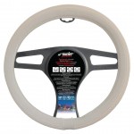 FIAT 500 ΚΑΛΥΜΜΑ ΤΙΜΟΝΙΟΥ ΜΠΕΖ ΓΙΑ FIAT 500 37-39cm 50% ΔΕΡΜΑ+50% ΒΑΜΒΑΚΕΡΟ Διάμετρος 37-39 cm