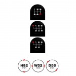 ΠΟΜΟΛΟ ΤΑΧΥΤΗΤΩΝ ΜΑΥΡΟ SKIN ΜΕ 3 ΑΥΤΟΚΟΛΛΗΤΑ ΕΝΔΕΙΞΗΣ ΤΑΧΥΤΗΤΩΝ ΚΑΙ 3 ΑΝΤΑΠΤΟΡΕΣ 8/10/12mm ECO-LEATHER Πόμολα Ταχυτήτων