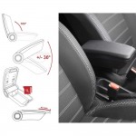 Ολοκληρωμένος Τεμπέλης Καθίσματος ARMSTER 3 PLUG & PLAY για Renault Express Van LHD 2021+ (με Εργοστασιακό Υποβραχιόνιο) από Πλαστικό και Vegan Δέρμα σε Μαύρο Χρώμα RATI - 1 τεμ. Μαρκέ Τεμπέληδες RATI