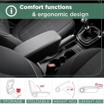 Ολοκληρωμένος Τεμπέλης Καθίσματος ARMSTER 3 PLUG & PLAY για VW T5 LHD 2003-2016 / VW T6 LHD 2016-2022 / VW T7 LHD 2022+ / VW ID Buzz LHD 2022+ / VW ID.4 LHD 2021+ / VW ID.5 LHD 2022+ (2 θέσεων με Εργοστασιακό Υποβραχιόνιο) από Πλαστικό και Vegan Δέρμα