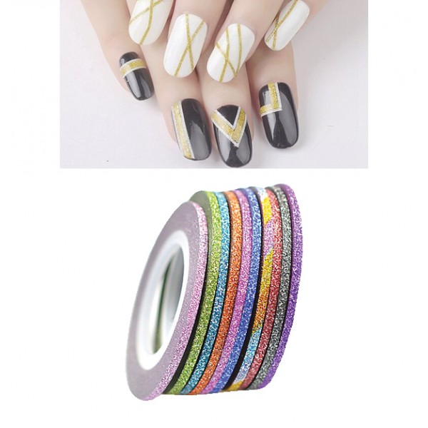 Ασημί διακοσμητική ταινία νυχιών 2mm 40502092-2 Διακοσμητικά για νύχια