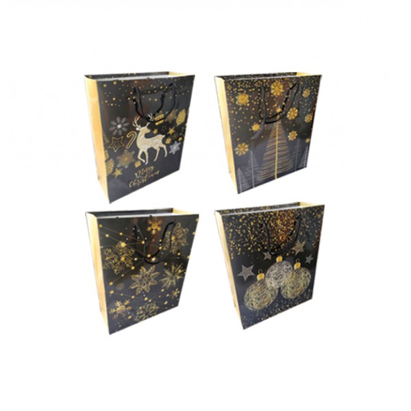 Χριστουγεννιάτικη σακούλα δώρου 44 x 32 00001610 Χριστουγεννιάτικα υλικά συσκευασίας