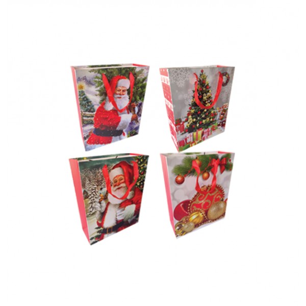 Χριστουγεννιάτικη σακούλα δώρου 42 x 31 00001613 Χριστουγεννιάτικα υλικά συσκευασίας