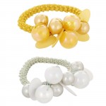 ΣΟΥΡΑ ΜΑΛΛΙΩΝ ΧΟΝΔΡΗ ΜΕ ΠΕΡΛΕΣ ΑΣΗΜΙ-ΧΡΥΣΟ Φ6cm 4teen4ty 401237 Σούρες - Κορδέλες