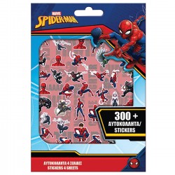 ΜΠΛΟΚ ΜΕ 300 ΑΥΤΟΚΟΛΛΗΤΑ SPIDERMAN 21,5x14,5cm SPIDERMAN 000484105 Στίκερ - Άλμπουμ