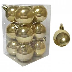 ΜΠΑΛΕΣ ΠΕΡΛΕ ΧΡΥΣΕΣ ΠΑΚ=12ΤΕΜ Φ4 Φ4cm Xmasfest 1132562 Μονόχρωμες ιδιαίτερες