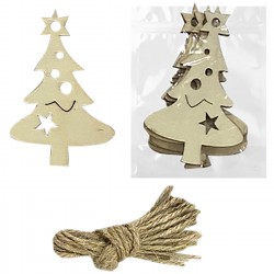 ΣΤΟΛΙΔΙ ΞΥΛΙΝΟ ΔΕΝΤΡΑΚΙ 7x5cm Xmasfest 1133226 Κρεμαστά Στολίδια