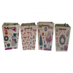 Χριστουγεννιάτικη χάρτινη σακούλα δώρου 36 x 13cm 00001394 Χριστουγεννιάτικα υλικά συσκευασίας