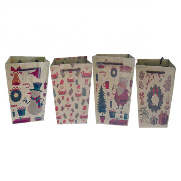 Χριστουγεννιάτικη χάρτινη σακούλα δώρου 36 x 13cm 00001394 Χριστουγεννιάτικα υλικά συσκευασίας
