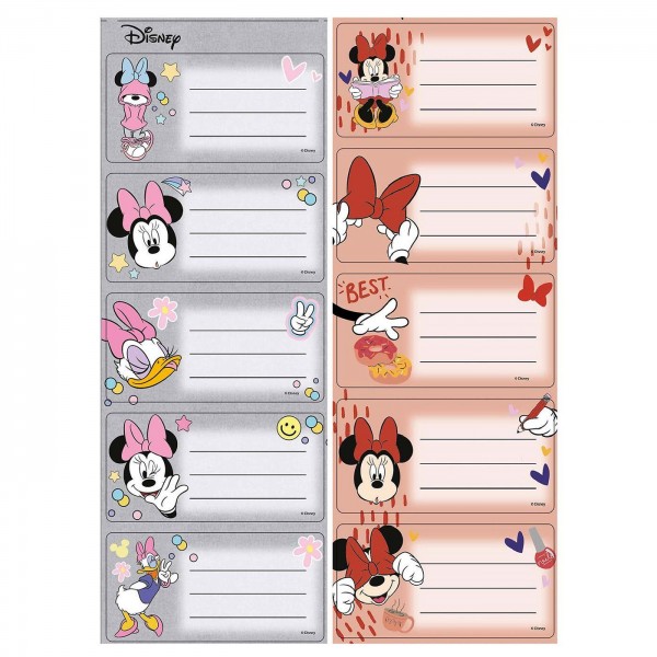 ΕΤΙΚΕΤΕΣ MINNIE MOUSE ΣΕΤ= 5 ΦΥΛΛΑ 20  ΕΤΙΚΕΤΕΣ  Disney 5901276095248 Ετικέτες