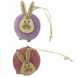 ΛΑΓΟΣ ΚΡΕΜΑΣΤΟΣ ΠΡΑΣΙΝΟ ΧΝΟΥΔΩΤΟ 9cm Bunny's 931612 Στολισμός