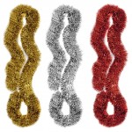 ΓΙΡΛΑΝΤΑ ΚΛΑΣΣΙΚΗ ΚΟΚΚΙΝΟ-ΧΡΥΣΟ-ΑΣΗΜΙ Φ:11cm/Y:2m Xmasfest 1131020 Γιρλάντες - Κορδέλες