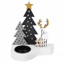 ΔΙΑΚΟΣΜΗΤΙΚΟ ΕΠΙΤΡΑΠΕΖΙΟ ΞΥΛΙΝΟ ΧΡΙΣΤΟΥΓΕΝΝΙΑΤΙΚΟ 12x6,5x14,5cm Xmasfest 1132891 Κηροπήγια - Κεραμικά Διακοσμητικά