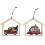 ΣΤΟΛΙΔΙ ΚΡΕΜΑΣΤΟ ΑΜΑΞΙ ΣΠΙΤΙ XMAS 13x11,5cm Xmasfest 1133040 Κρεμαστά Στολίδια