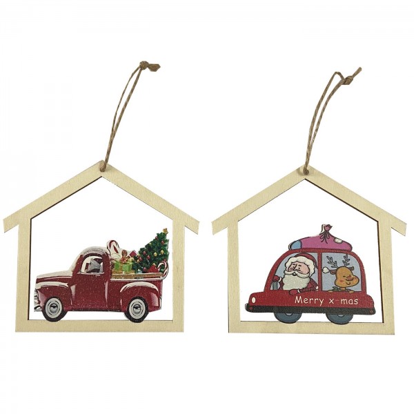 ΣΤΟΛΙΔΙ ΚΡΕΜΑΣΤΟ ΑΜΑΞΙ ΣΠΙΤΙ XMAS 13x11,5cm Xmasfest 1133040 Κρεμαστά Στολίδια