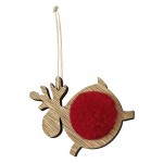 ΣΤΟΛΙΔΙ ΚΡΕΜΑΣΤΟ ΤΑΡΑΝΔΟΣ ΣΕ ΧΝΟΥΔΩΤΗ ΜΠΑΛΑ 9,5x7cm Xmasfest 1133042 Κρεμαστά Στολίδια