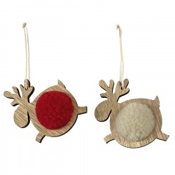 ΣΤΟΛΙΔΙ ΚΡΕΜΑΣΤΟ ΤΑΡΑΝΔΟΣ ΣΕ ΧΝΟΥΔΩΤΗ ΜΠΑΛΑ 9,5x7cm Xmasfest 1133042 Κρεμαστά Στολίδια