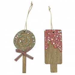 ΣΤΟΛΙΔΙ ΚΡΕΜΑΣΤΟ ΠΑΓΩΤΟ-ΓΛΕΙΦΙΤΖΟΥΡΙ ~10cm Xmasfest 1133055 Κρεμαστά Στολίδια