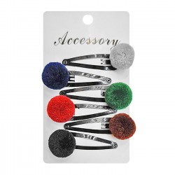 ΤΣΙΜΠΙΔΑΚΙΑ ΜΕ ΦΟΥΝΤΑ 6ΤΕΜ 5cm 4teen4ty 401152 Τσιμπιδάκια - Κλίπ