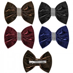 ΚΛΙΠ ΦΙΟΓΚΟΣ ΒΕΛΟΥΤΕ ΜΕ ΣΤΡΑΣ 10cm 4teen4ty 401156-C Τσιμπιδάκια - Κλίπ