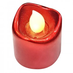 Ρεσώ μπαταρίας κόκκινο μεταλλιζέ 4,5x4cm Homie 57486 Μπαταρίας