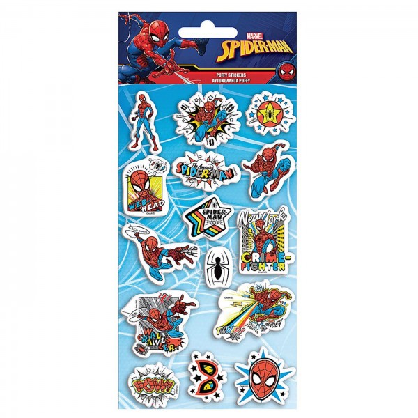 ΑΥΤΟΚΟΛΛΗΤΑ PUFFY SPIDERMAN 22x10cm SPIDERMAN 000500969 Κούκλες Υφασμάτινες