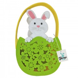 ΚΑΛΑΘΙ ΤΣΟΧΙΝΟ ΛΑΓΟΣ ΣΕ ΑΥΓΟ 19x10x8cm Bunny's 931998 Καλαθάκια Διακοσμητικά