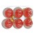 Μπάλες με γέμιση κόκκινο χιόνι πακ=6τεμ φ6cm Φ6cm Xmasfest 1132840