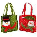 Τσαντάκι τσόχινο xmas φιγούρες 17x15cm Xmasfest 1133627-O Σάκοι - Τσάντες