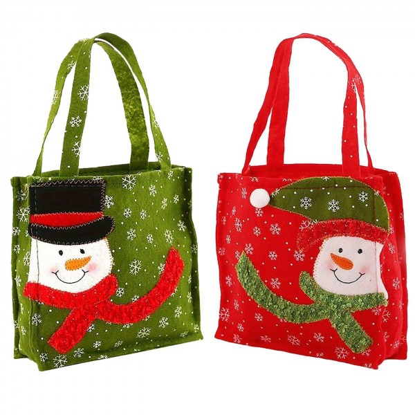 Τσαντάκι τσόχινο xmas φιγούρες 17x15cm Xmasfest 1133627-O Σάκοι - Τσάντες