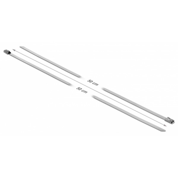 DELOCK μεταλλικός σφιγκτήρας καλωδίων 18770, 500x4.6mm, 10τμχ Τακτοποίηση Καλωδίων