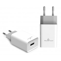 POWERTECH Φορτιστής τοίχου PT-780, 1x USB, 20W, 4A, QC 3.0, λευκός Φορτιστές Κινητών
