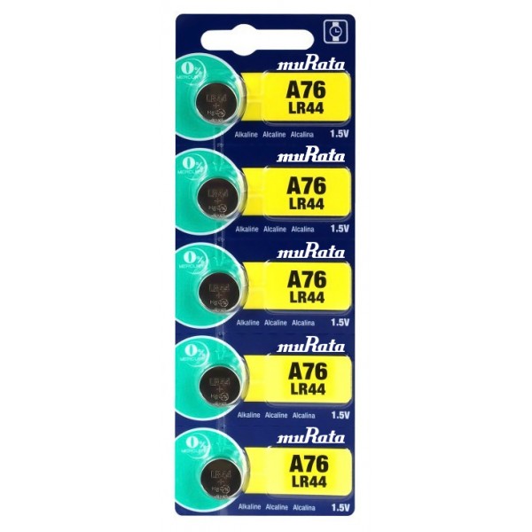 MURATA Αλκαλικές μπαταρίες LR44 MR-LR44, 1.5V, 5τμχ Μπαταρίες Αλκαλικές