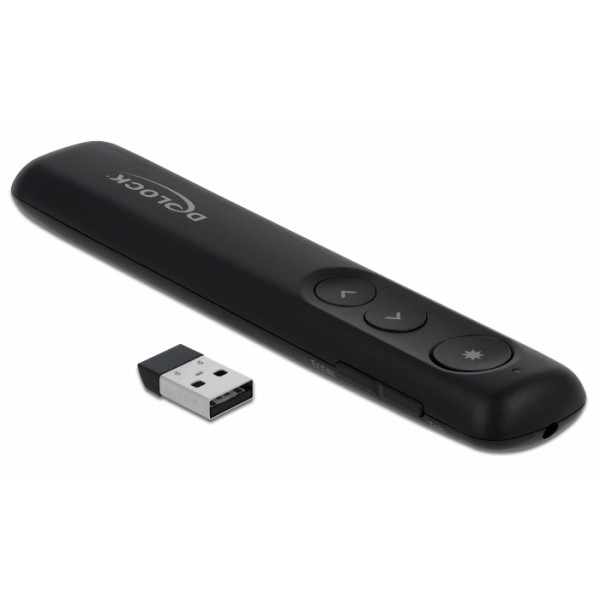 DELOCK Τηλεχειριστήριο παρουσιάσεων 64092 με laser, ασύρματο, έως 30m Τηλεχειριστήρια & Πληκτρολόγια