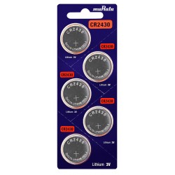MURATA Μπαταρία λιθίου CR2430, 3V, 5τμχ Μπαταρίες Λιθίου