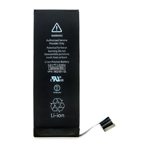 High Copy Μπαταρία για iPhone 6, Li-ion 1810mAh Μπαταρίες για Smartphones