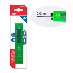 MP ανταλλακτικές μύτες για μηχανικό μολύβι PE131R, ΗΒ, 2mm, 12τμχ Γραφική Ύλη