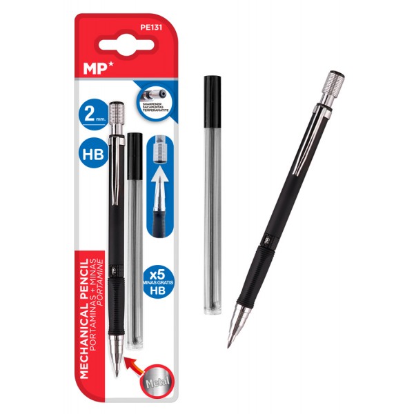 MP Mηχανικό μολύβι PE131, HB, 5x ανταλλακτικά, 2mm, 2τμχ Γραφική Ύλη