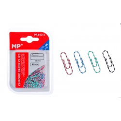 MP πλαστικοποιημένοι συνδετήρες PA342-2, 28mm, 80τμχ, χρωματιστοί Γραφική Ύλη