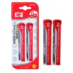 MP ανταλλακτικές μύτες για μηχανικό μολύβι PE137A, ΗΒ, 0.7mm, 2x 12τμχ Γραφική Ύλη