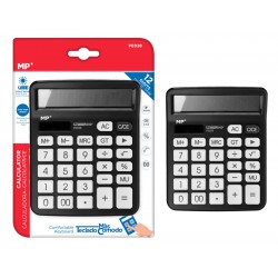 MP αριθμομηχανή PE028, ηλιακό & μπαταρίες, 12 ψηφία, μαύρη Γραφική Ύλη